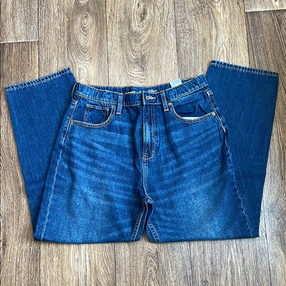 Old Navy High Rise slouchy straight Blue Denim Jeans